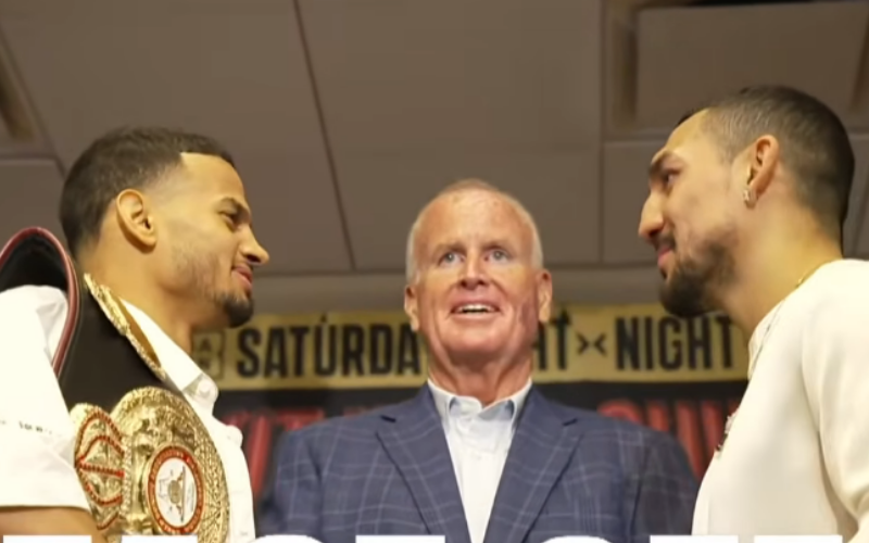 Rolly Romero vs. Teófimo López. Captura de pantalla.