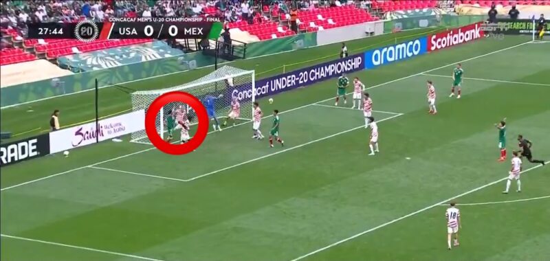 El extraño gol de México en contra de Estados Unidos