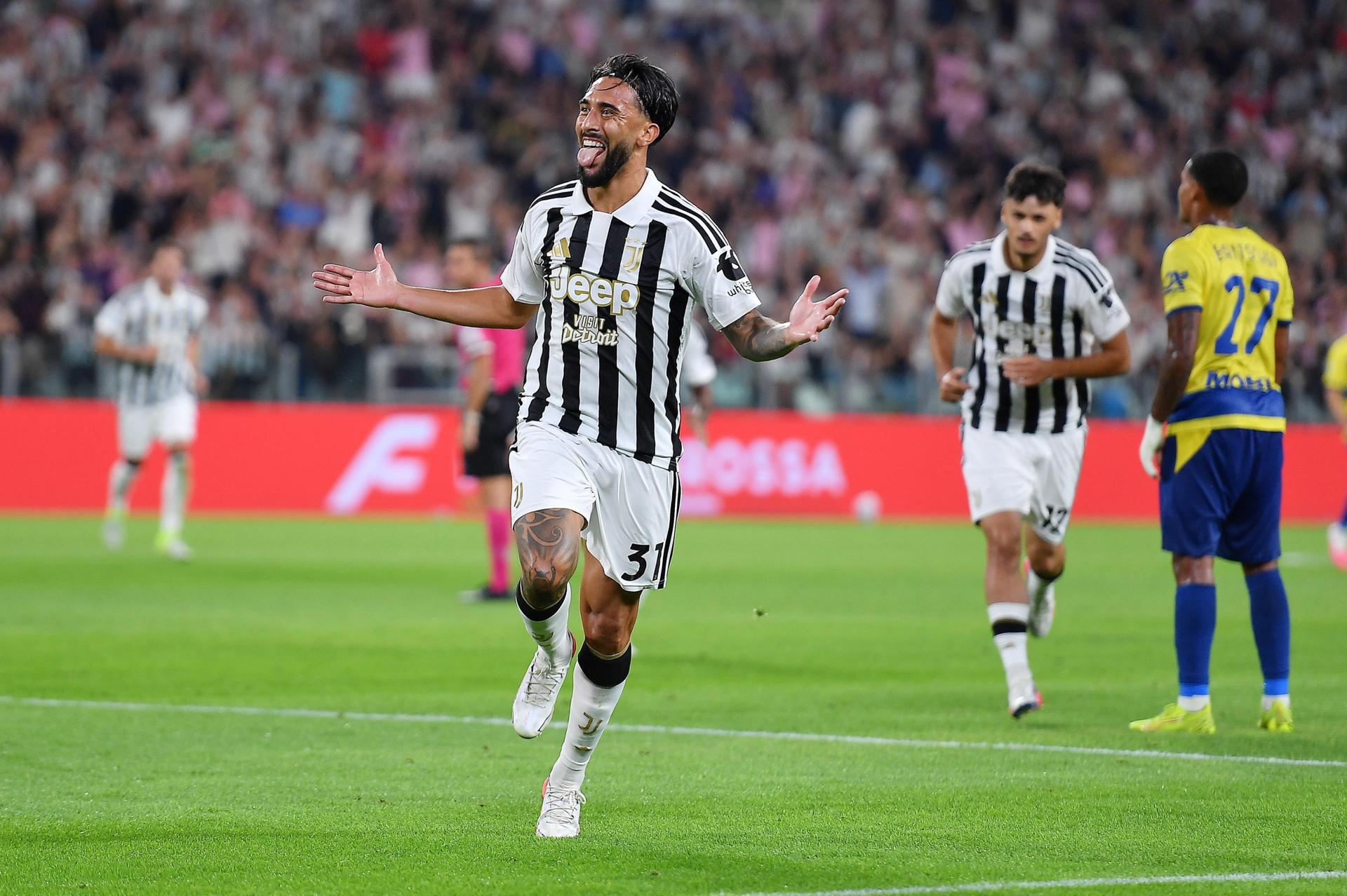 El jugador del Juventus Nico Gonzaleztras marcar (1-0) durante el partido de la Serie A jugado en el Allianz Estadio en Turin, Italia, 29 agosto 2026 (Italia) EFE/EPA/ALESSANDRO DI MARCO